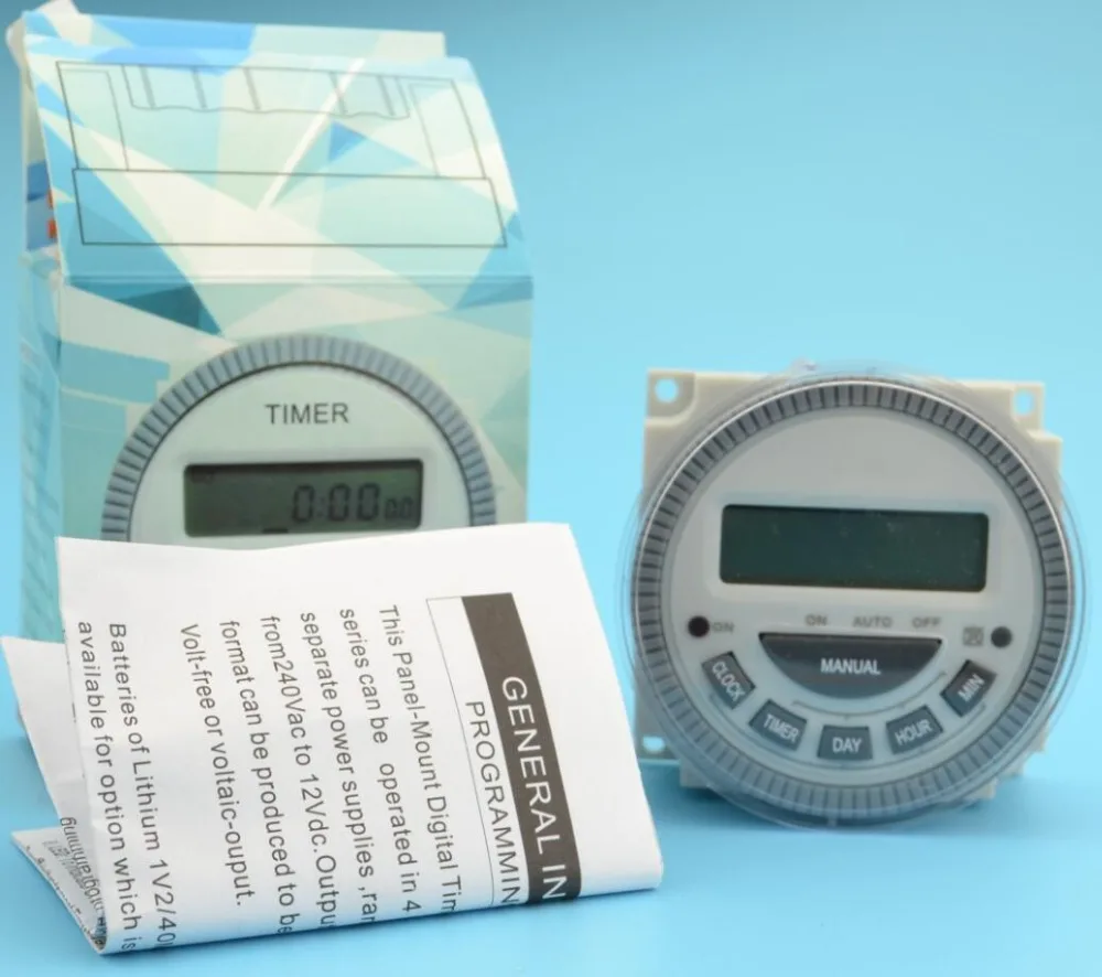 

1PC 12V 24V 110V 220V NO + NC timer switch 24 Hours 7 Days Digital Programmable Time Switch 16A 5Pins Automatic Gate Timer