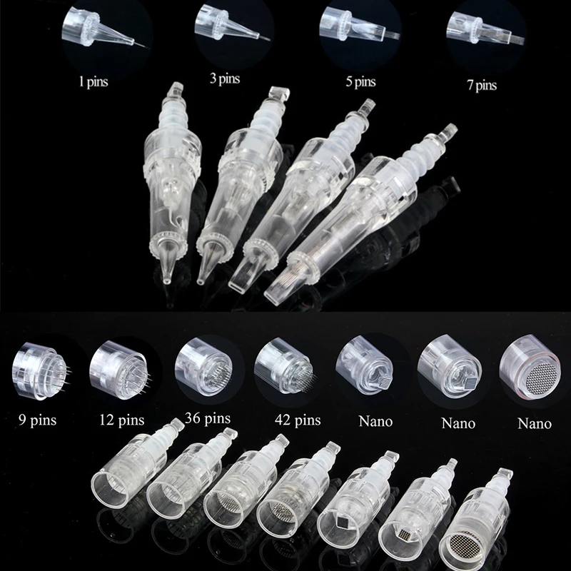 

12 pin Needle Tips 50PCS Electric Derma Pen Needles Bayonet 12 pin MYM Cartridge For Auto Micro needle Derma Pen Tattoo Needles
