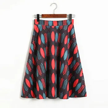 

Lolita Midi Skirt Europe A-line Empire Polyester Cotton And America Real 2020 New Style Women's Print High Waist Umbrella Skirt