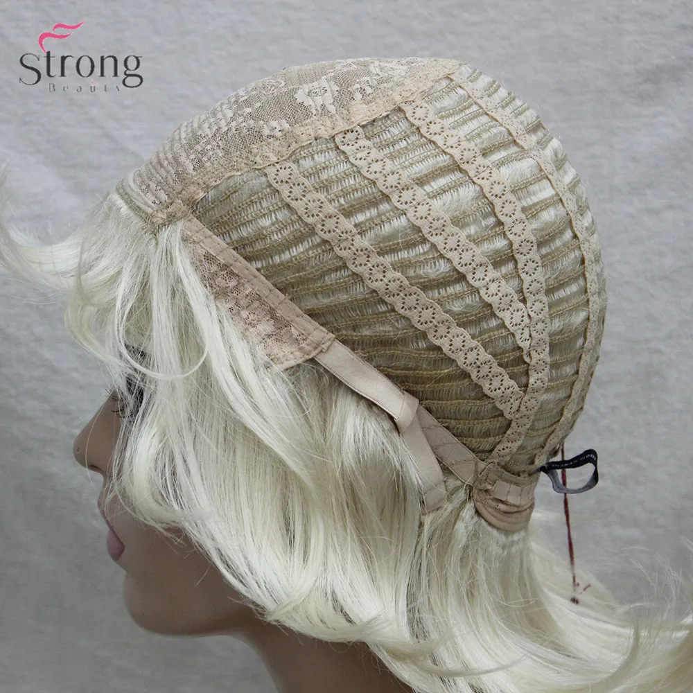 StrongBeauty женский синтетический парик короткие прямые пушистые натуральные волосы монолитным парики отбеливатель блонд#613