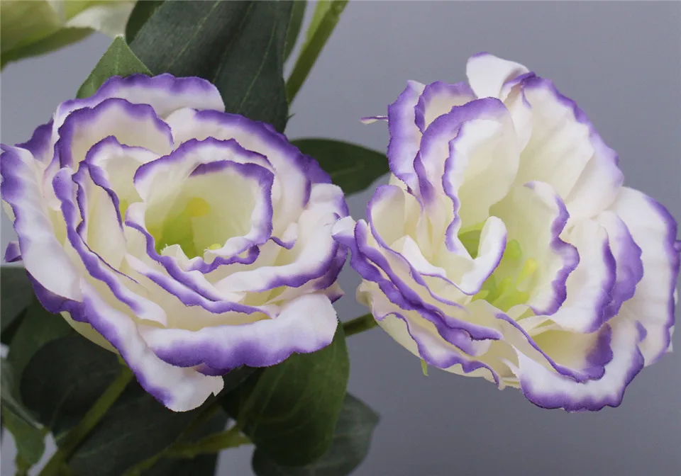New artificial silk 6 heads Spring eustoma home decoration Artificial flower wedding bride holding flowers Valentine's Day gift