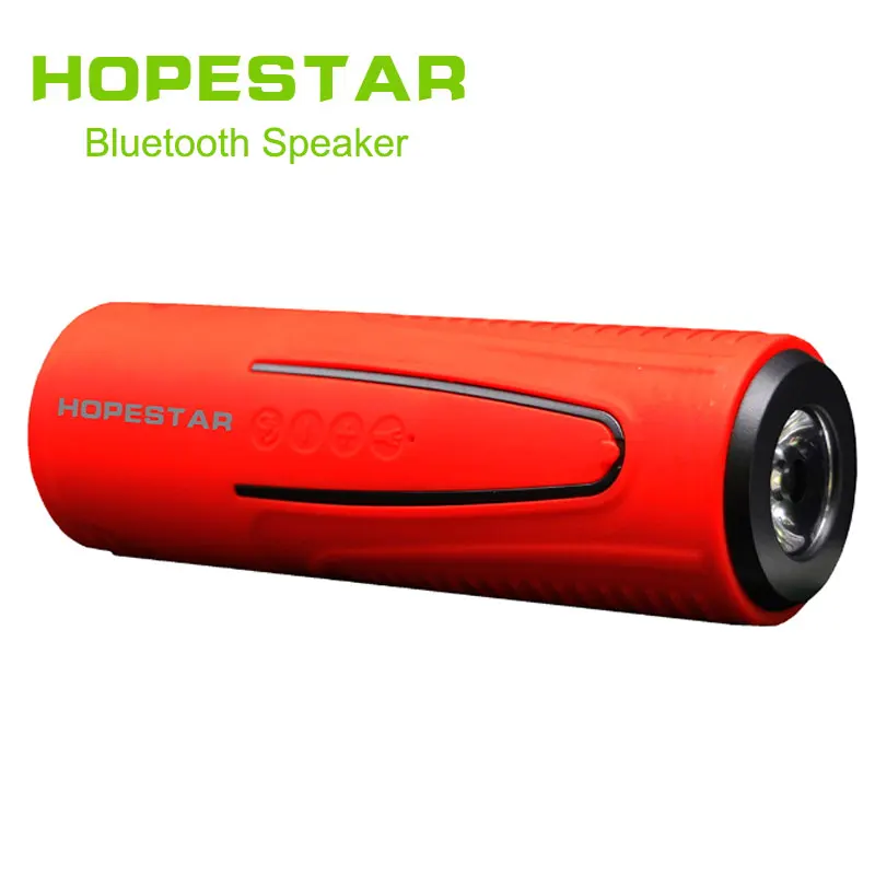 HOPESTAR P3 Bluetooth динамик беспроводной сабвуфер велосипед водонепроницаемый стерео Поддержка TF AUX FM с внешним аккумулятором три уровня фонарик - Цвет: red without box