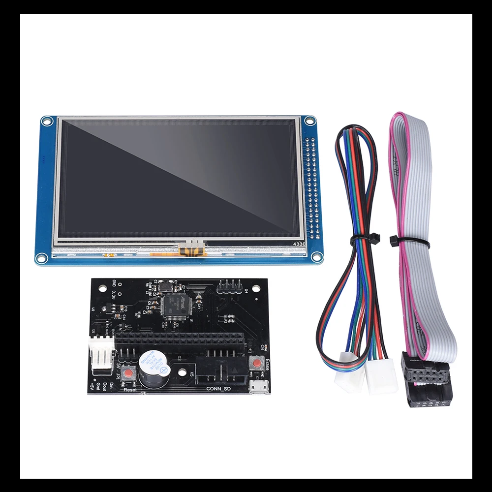 Cloned Duet 2 WIFI V1.04 3D Printer Motherboard 32 Bit Controller Board With 4.3" PanelDue Touch Screen For CNC MachineDuet 2 Wifi LINK：