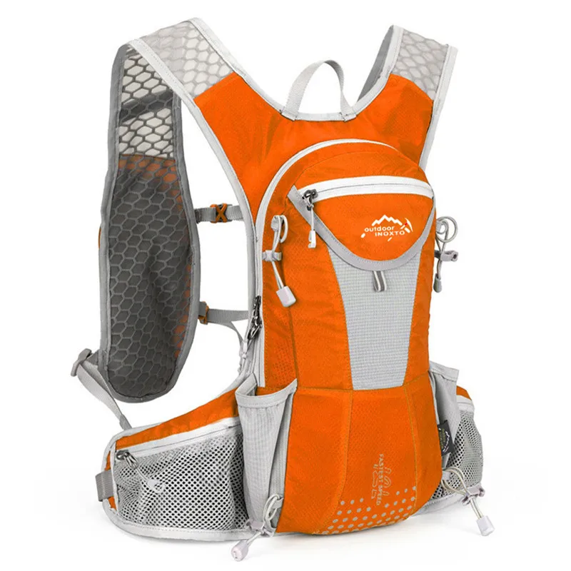 Сверхлегкий велосипедный рюкзак, сумки для горного велосипеда, лыжный рюкзак bolsa bicicleta fiets tas zaino mtb pannier 12L велосипедные рюкзаки - Цвет: orange