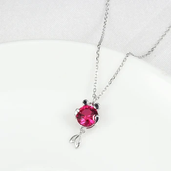 

New Arrival 925 Sterling Silver Lovely Girl Goldfish Necklace Pendant With Chain Birthday Gift Summer Jewelry New Fine Jewelry