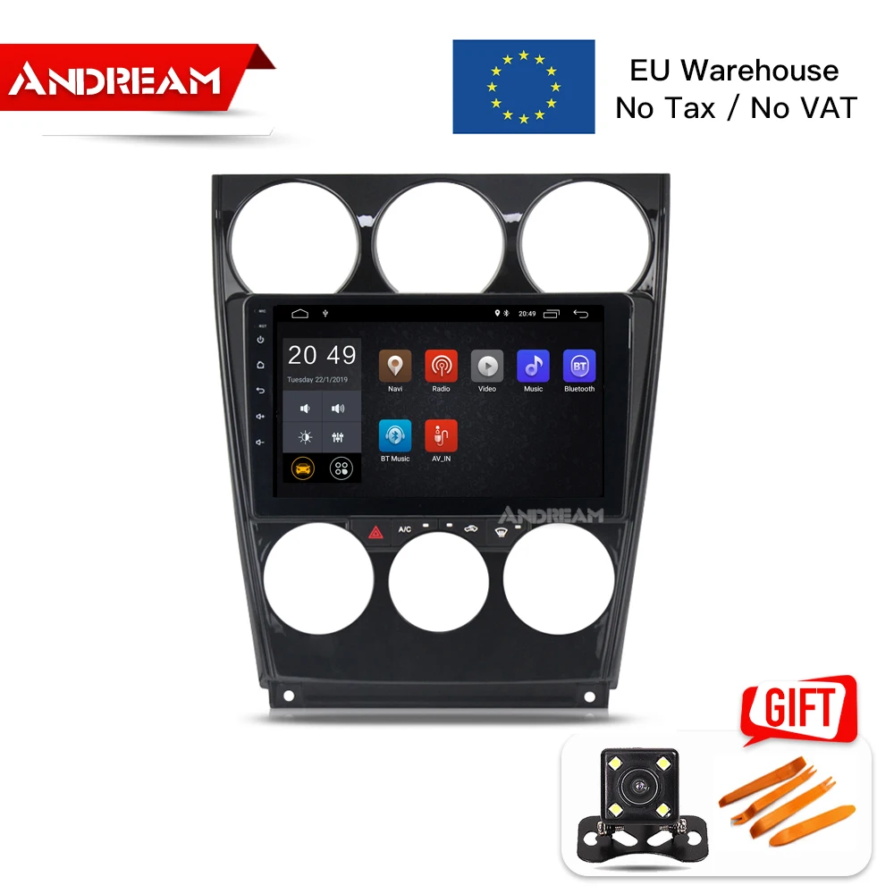 Andream 9 &quotAndroid 8 1 Core автомобильный DVD мультимедийный плеер для Mazda 6 2002 2008 2G + 32G rom gps