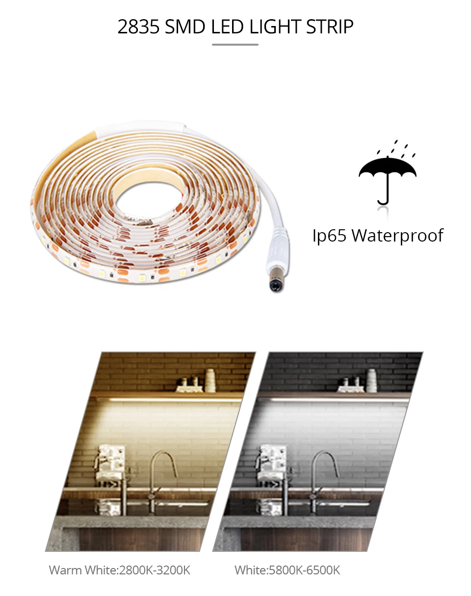 EeeToo LED Strip Light 2835 SMD Waterproof Proximity Switch LED Strip Ribbon 1M 2M 3M 4M 5M Flexible Strip Light for Living Room (7)
