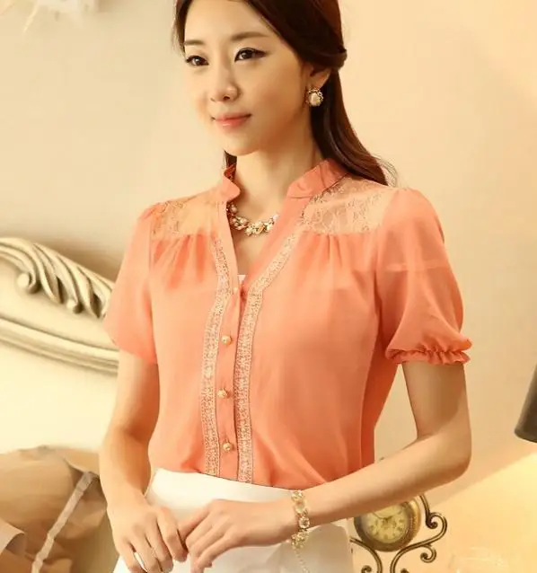 Online Buy Wholesale pink sheer blouse from China pink