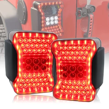 

Red Color For Jeep Wrangler JK Taillight Assembly LED White Reverse Light Red Running Light Brake Light New design Small waist