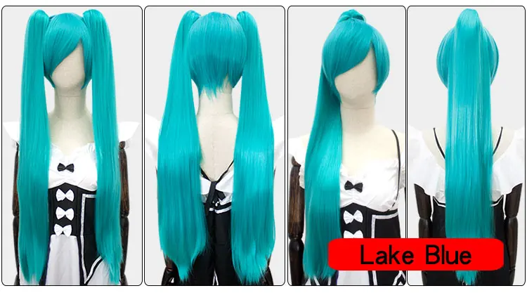 Hsiu 80cm Long Staight Ponytail Clip Cosplay Wig High Temperature Fiber Synthetic Wigs Anime Party 14 Color -Zentai shop online