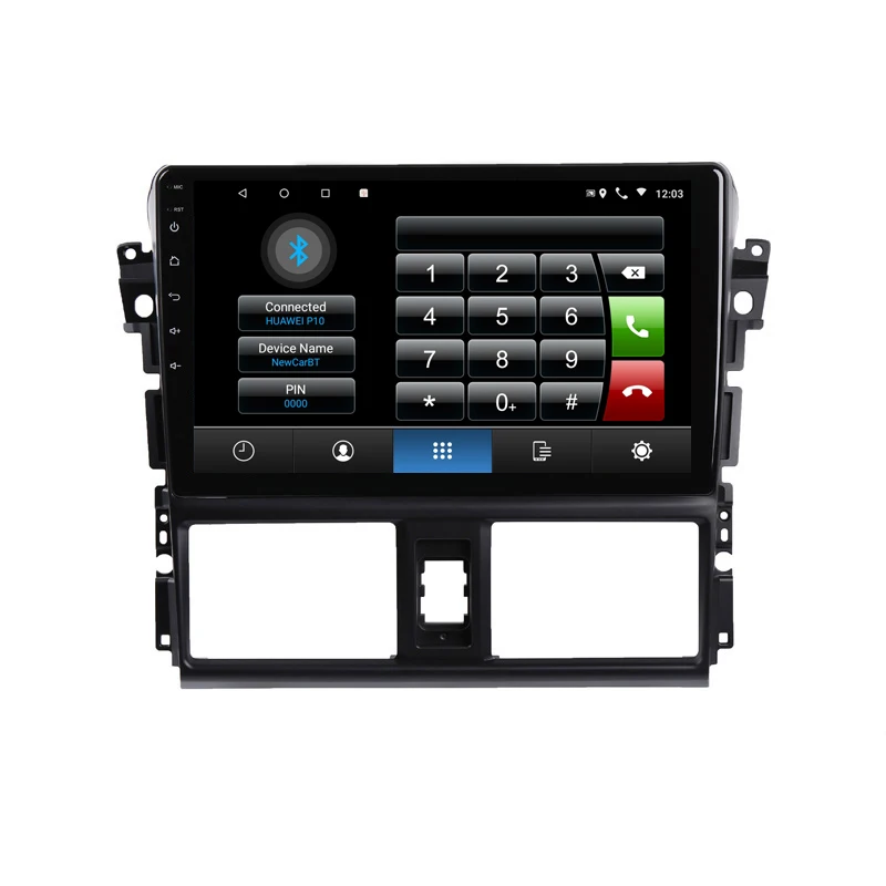 1" 4G ram 2.5D ips Android 9,1 автомобильный DVD мультимедийный плеер gps для Toyota Vios Yaris аудио Радио Навигация