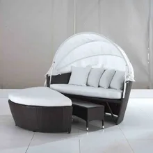 Все погодные уличные кушетки ротанговая мебель круглая кровать