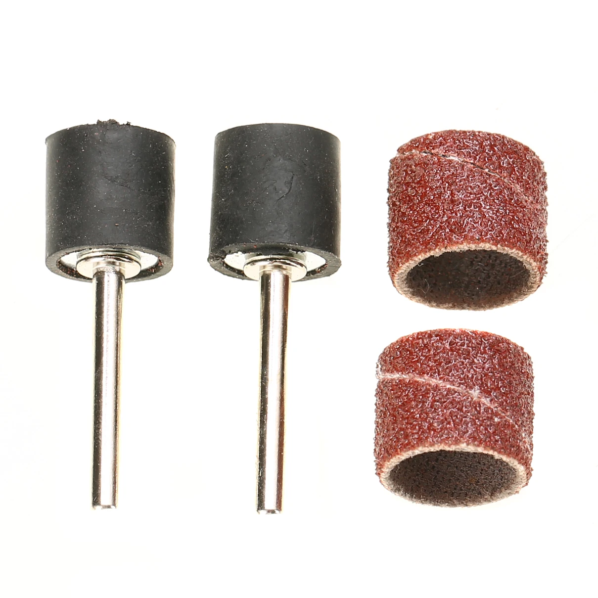 DWZ 100pcs 3/8 inch 80 Sander Grit Sanding Drum Sleeves + 2pc Mandrels