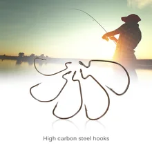 50 шт Ассорти набор рыболовных крючков коробка заточенный колючий рыболовный крючок смешанный размер высокоуглеродистой стали рыболовные снасти снаряжение