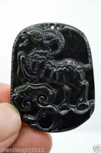 New- 100% China's natural jade nephrite carving black pendant Sheep | Украшения и аксессуары