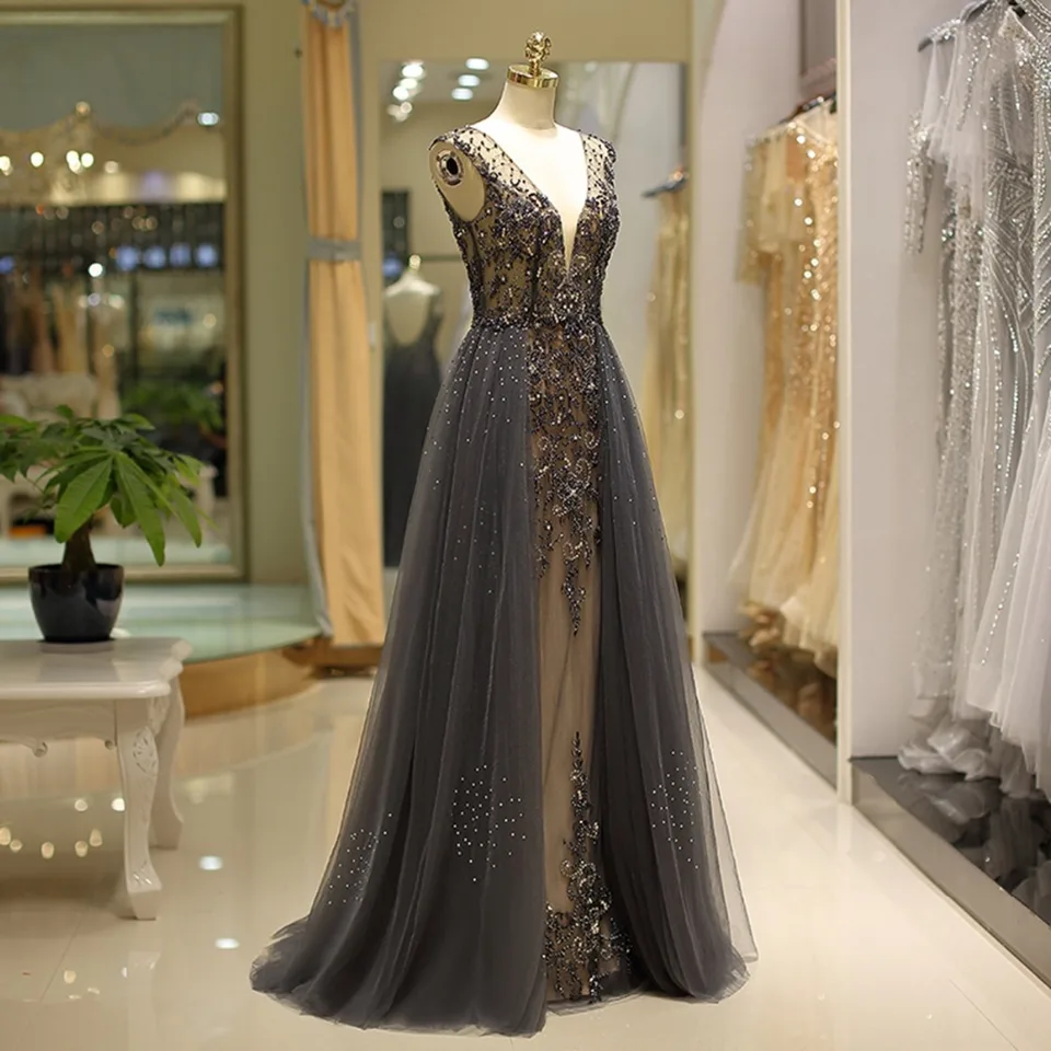 dark gray dress