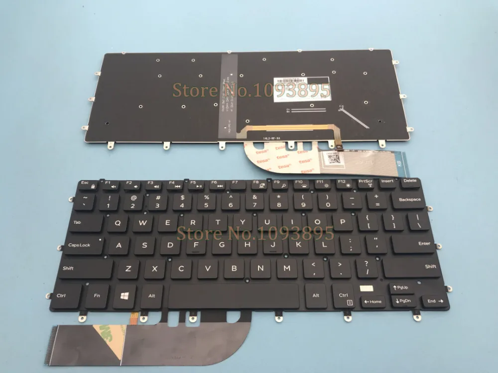 Новая английская клавиатура для DELL XPS 15 9550 9560 9570 ноутбук английская клавиатура с подсветкой