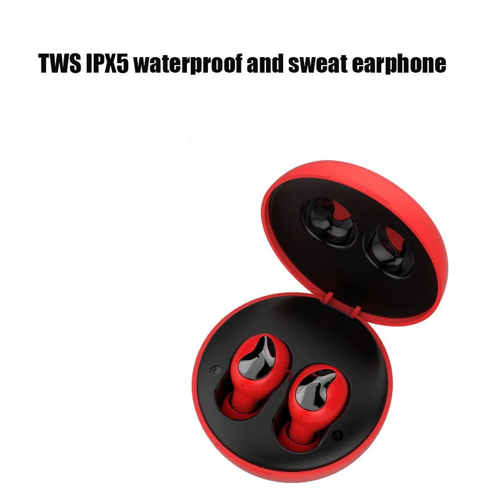 

NEW TWS IN EAR IPX5 Waterproof and sweat wireless bluetooth5.0 earphone with microphone Charging box for ios Android phone