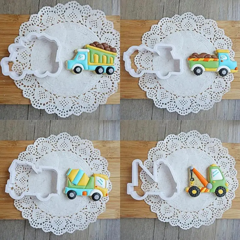 

8Pcs/Set Creative Snowman/Car Cookie Cutter DIY Fondant christmas Baking Tool Chocolate Cake Embossing Stencil Mold Biscuit Mold