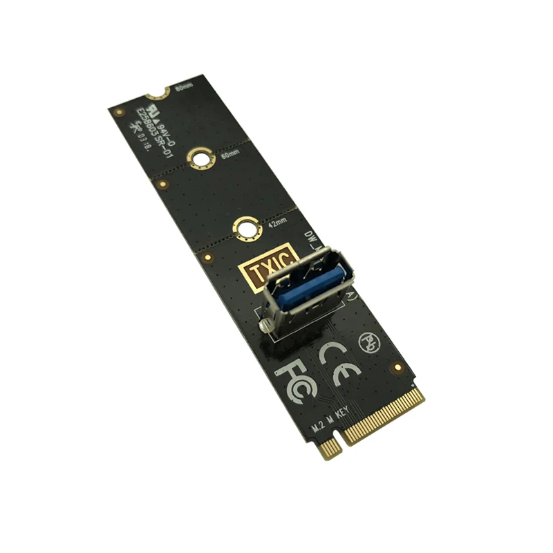 BTBcoin NGFF M.2 Slot To USB3.0 PCI-E Riser Card M2 Slot Extender Adapter For BTC/ETH Mining