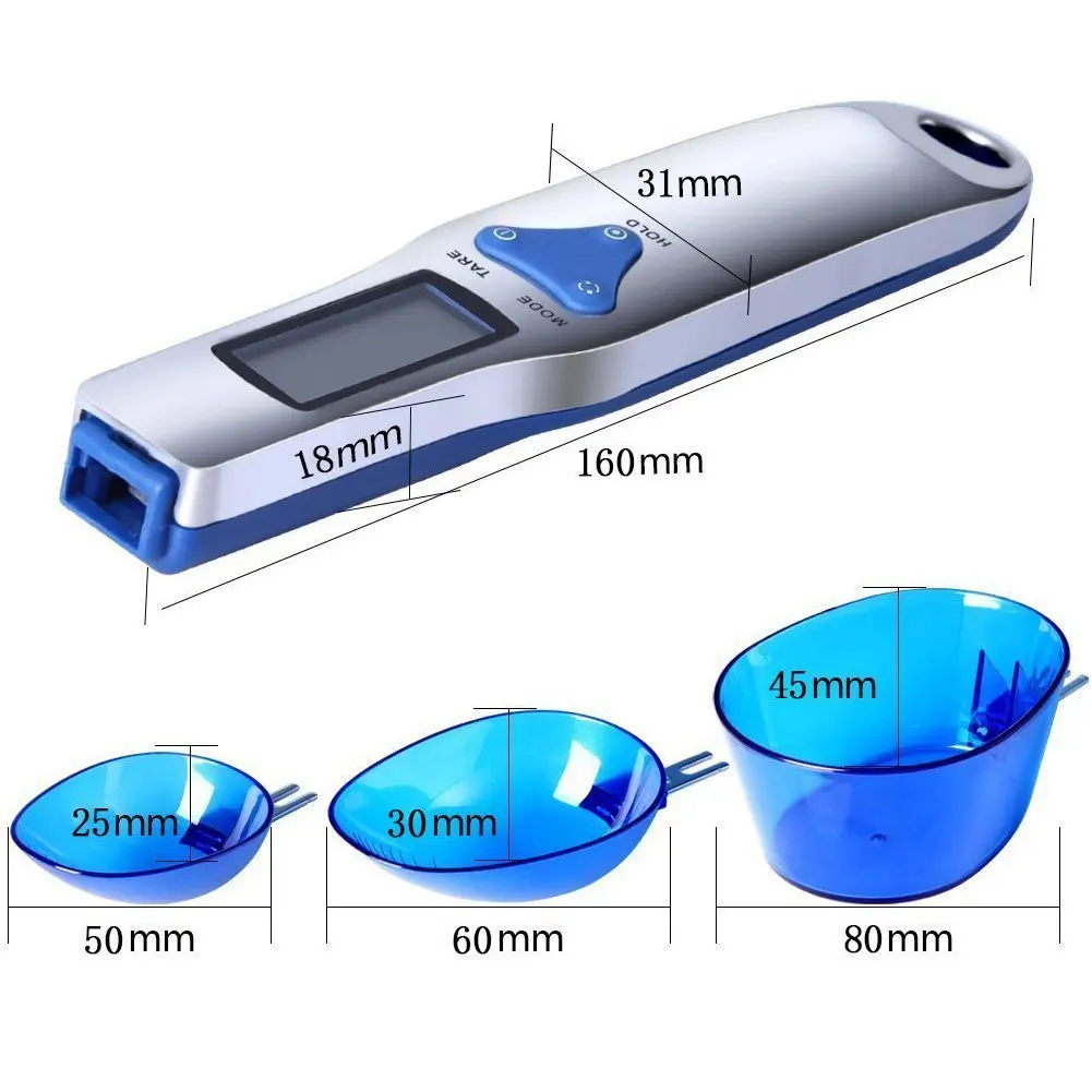 IALJ Топ цифровые весы ложка ЖК-дисплей Дисплей кухонная ложка Scale 500g/0,1g Электронный мерная ложка с весами с 3 съемными Wei