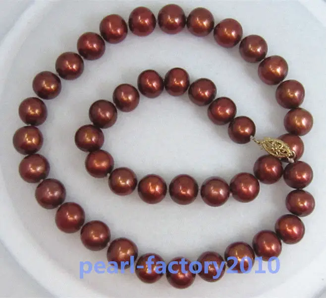19&quot 18&quot 10-11 MM SOUTH SEA NATURAL brown PEARL NECKLACE 14K GOLD CLASP (0926) | Украшения и аксессуары