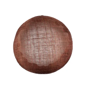 

Brown 15cm High quality sinamay base pillbox with grossgrain sweatband for fascinator DIY hat kentucky derby hat MYQH1BR