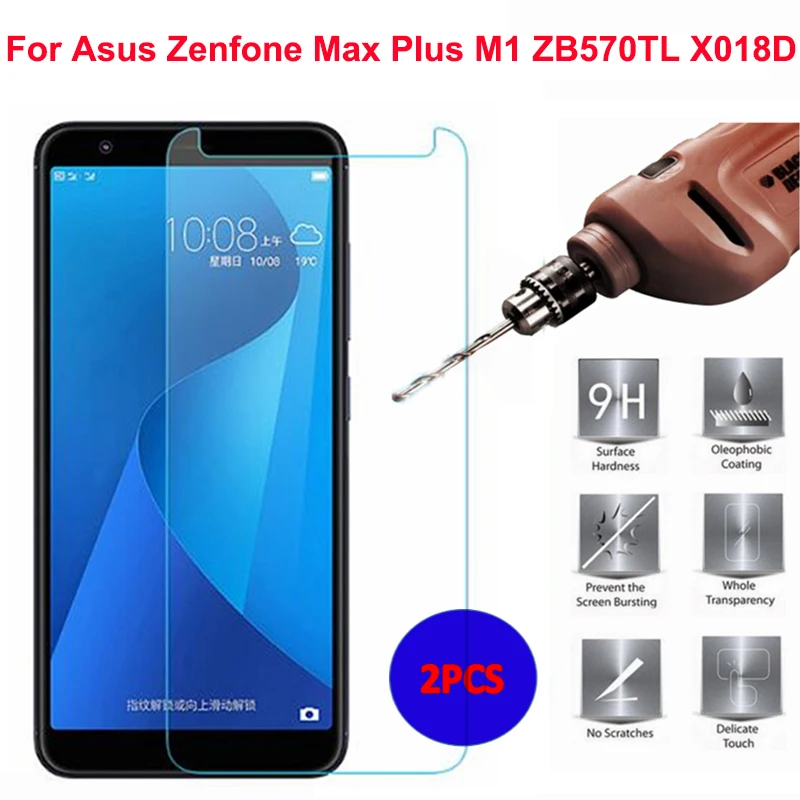 2 шт. закаленное стекло для Asus Zenfone Max Plus M1 защита экрана ZB570TL X018D Защитное