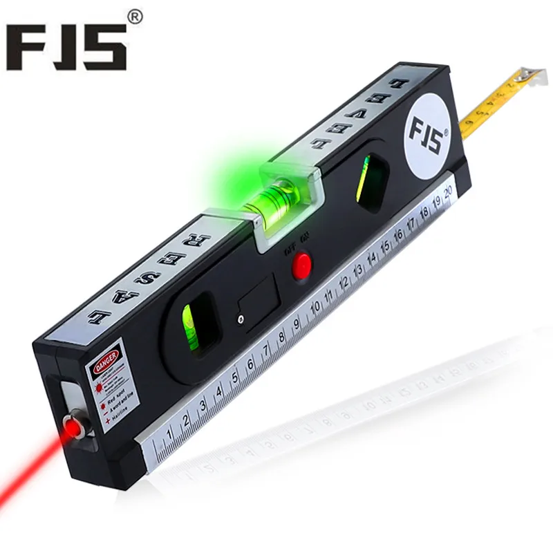 4 In 1 Blister Laser Levels Horizon Vertical Measuring Tape Aligner
