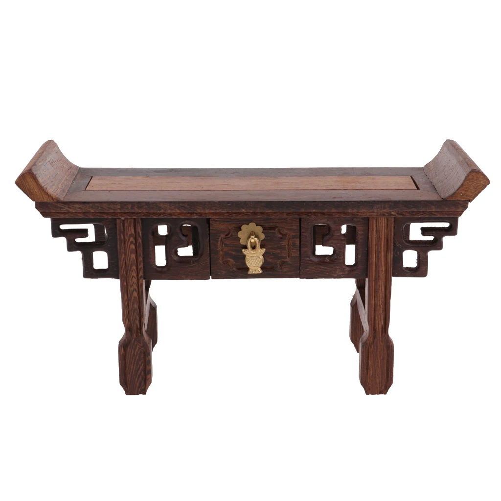 

1/12 Dollhouse Miniature Wooden Multifunctional Table Lute Table/End Table/Tea Table Furniture Model