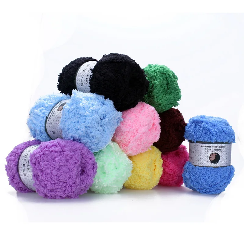 

Wool Yarn For Hand Knitting Ball Woolen Thick Coral Velvet Soft Baby Yarn Knitting Cashmere Yarn Thread