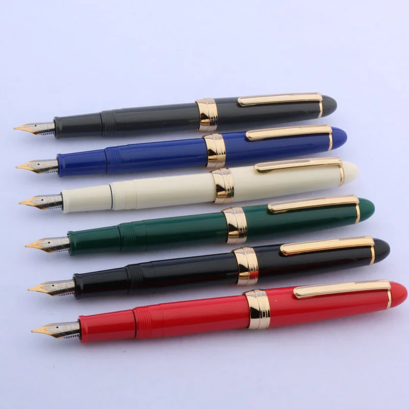 Set De 6 Plumas Estilográficas Jinhao 992 - Colores Sólidos, Clip Dorado, Para Estudiantes O Regalo