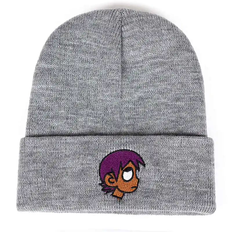 new Embroidery LIL UZI VERT winter Hat Fashion The Rapper warm Cap Hip Hop Women Men Black Beanies Skullies Bone Garros skully winter hats