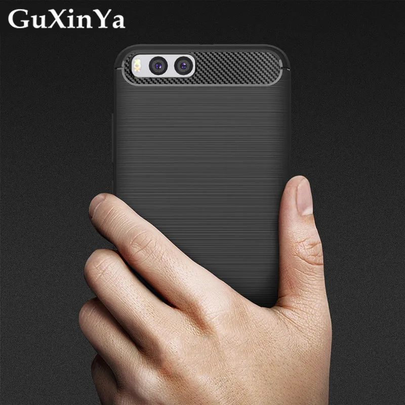 cheap Guxinya Silicone Phone Cases For Xiaomi Mi 6 Cover Soft Carbon Fiber Back Cover Xiaomi Mi 6 Fundas For Xiaomi Mi 6 Fundas 5.15\