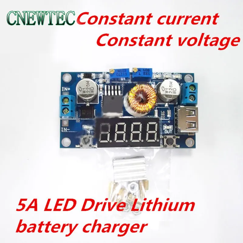 5A LED Drive Lithium battery charger with Voltmeter Ammeter DC module
