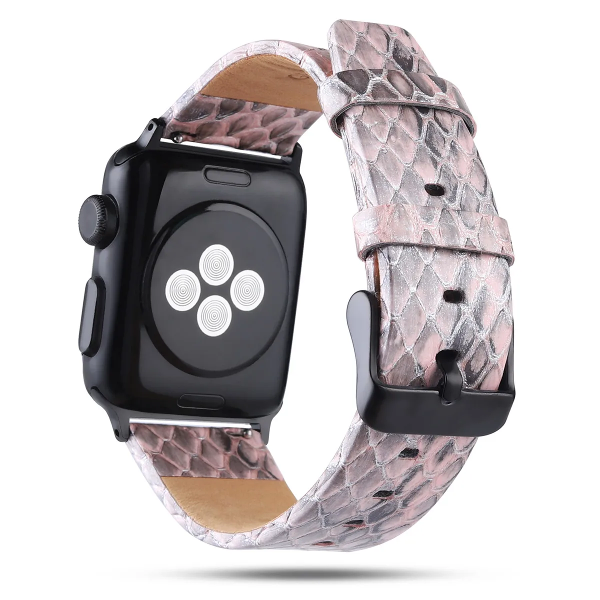 Коровьей кожи для Apple Watch 38 мм, 42 мм, 40 мм 44 мм для наручных часов Iwatch серии 4/3/2/1 натуральная кожа красочные ремешок браслет ремешок для часов - Цвет ремешка: Light Pink