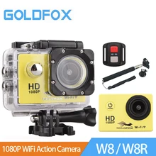 GOLDFOX 1080P Full HD Wifi Wireless Remote Control Sport Camera 30M Go Waterproof Pro Action Camera Bike Helmet mini camera