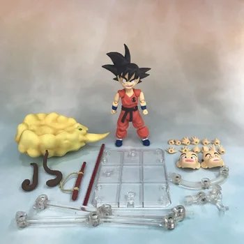 

12cm Dragon Ball Z Super Saiyan Goku Flying Somersault Cloud Son Goku PVC Anime Action Figure Model Toys For Children