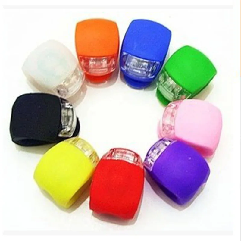 Best Cycling Warning light Silicone Bicycle Lights Helmet LED Flash light Waterproof Wheel Front Bike Light Rear Tail Lamp 1