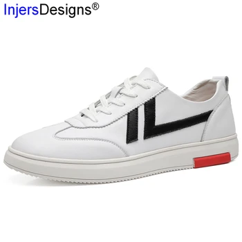 

2019 New Arrival Small White Shoes Men Genuine Leather Sneakers Non-Slip Comfortable Trainers Shoes Lace-Up Breathable Men Shoes