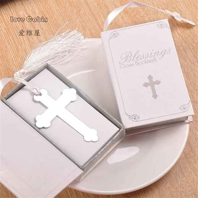 lovely the cross stainless steel metal bookmarks for paper books wedding bookmarks