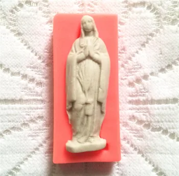 

DIY Maria Shape Decorative Fondant Cake Mold Church Series Fondant Silicone Molds For Cake Decorating Cake Baking Tools FM391
