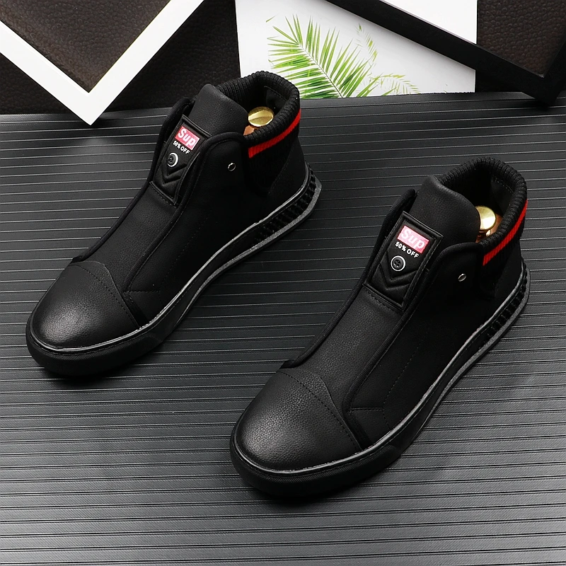 Men's Fashion Casual Shoes High Top Sneaker Spring Fall Men Shoes High Quality Non-slip Walking Shoe