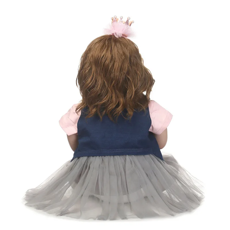 Большой размер 70 см силиконовые куклы для новорожденных девочек Детская