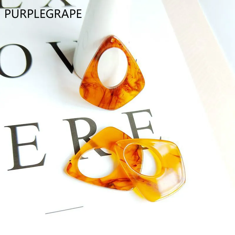 

PURPLEGRAPE minimalist geometry acrylic Japanese and Korean fashion temperament diy handmade earrings accessories