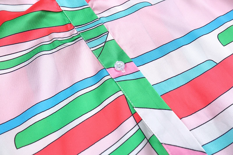 LD Linda della модное летнее платье 5XL плюс Размеры Для женщин одежда с длинными рукавами разноцветные брюки для девочек с принтом в полоску сбоку Разделение Повседневное Платья для вечеринок