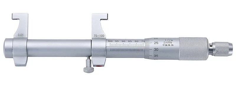 SHAN 4 шт. внутренний микрометр 5-30 мм/25-50 мм/50-75 мм/75-100 мм 0,01 мм трещотка винтовой датчик метрические Микрометры измерительные инструменты