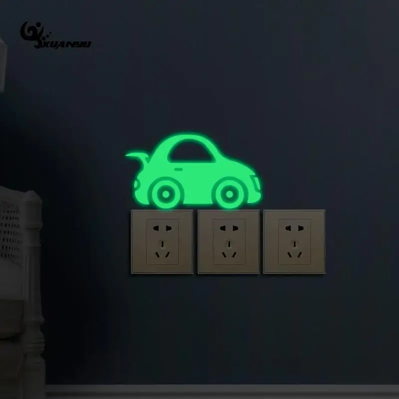 PVC Decorative Luminous Car Wall Sticker Fluorescent Light Switch