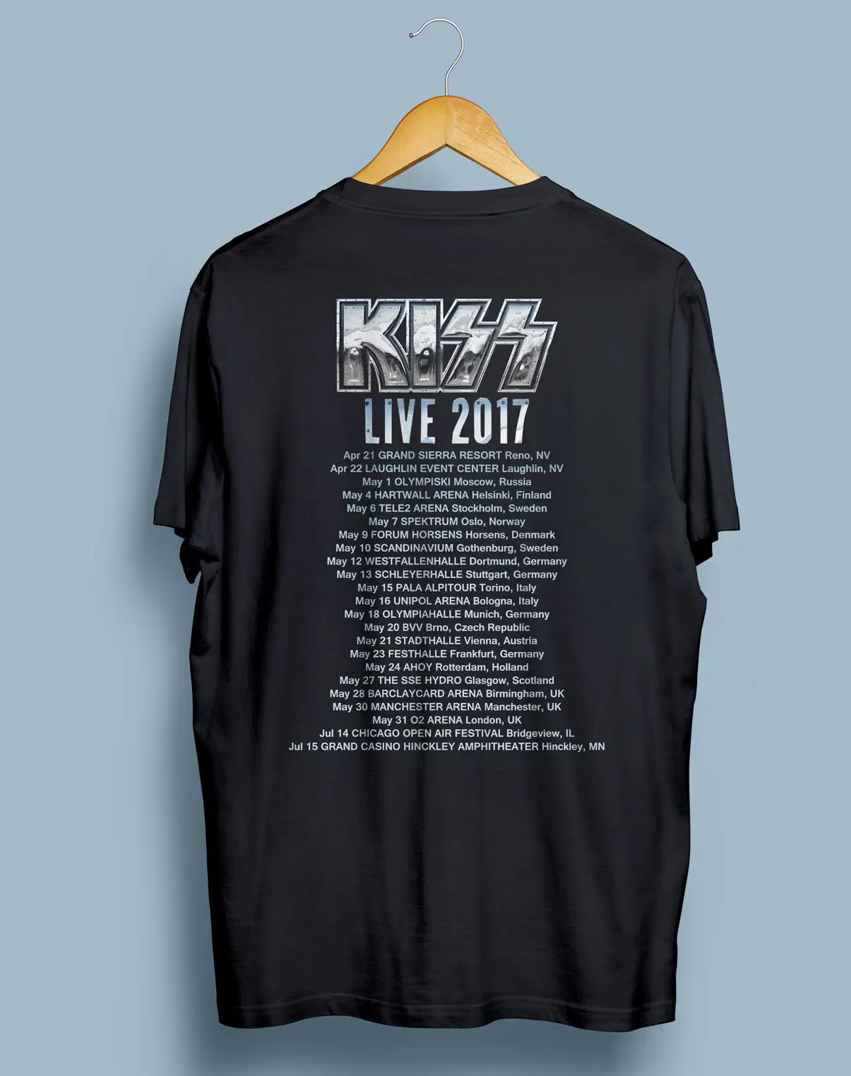 Kizz Tour 2017 Дата в спине Для Мужчин's Gildan черная футболка S XXL|Футболки| |