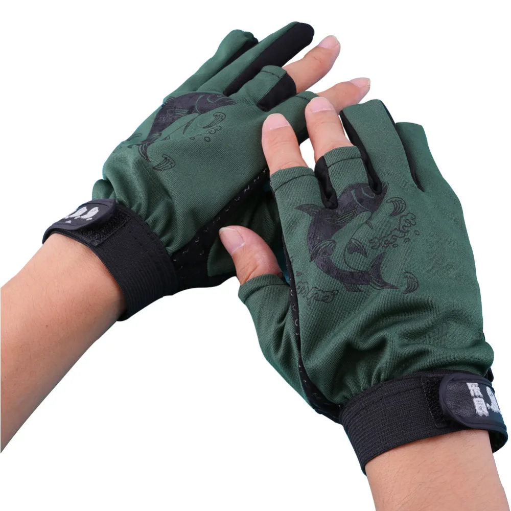 

1 Pair Outdoor Sport Glove Waterproof Breathable Motorcycle MTB Mountain Road Bike Gloves 3 Cut Finger Anti-slip Fishing Glove